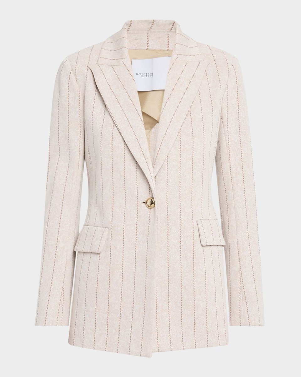 Pinstripe Single-Breasted Jacket